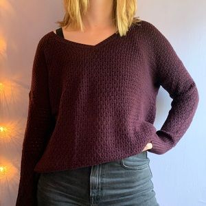 American Eagle purple sweater